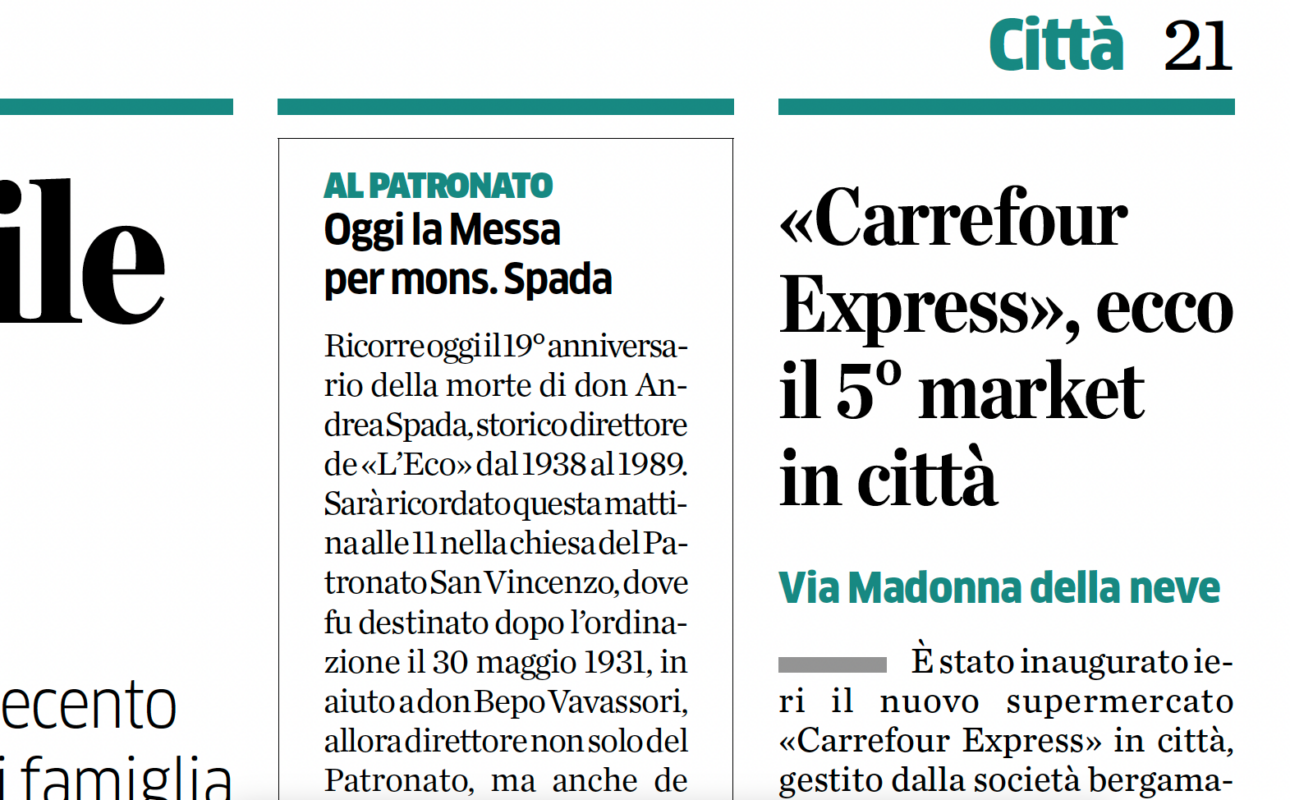 apertura nuovo Carrefour bergamo